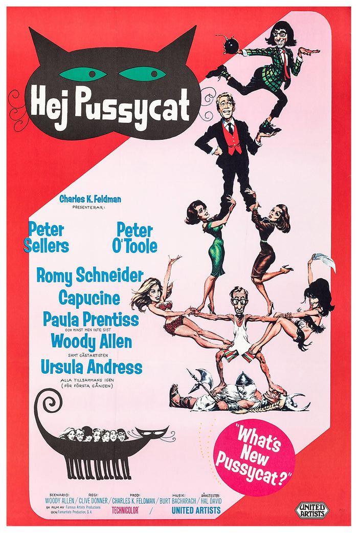 What's New, Pussycat 1965 - Richard Burton - Sweden - Classic Movie Poster