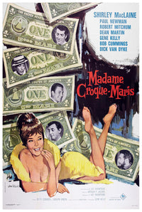 What a Way to Go! 1964 - French - Robert Mitchum - Vintage Classic Movie Poster