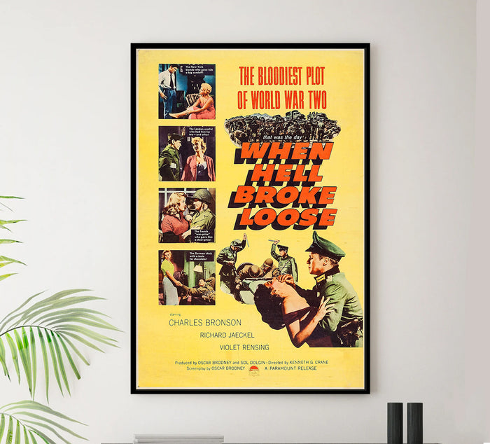 When Hell Broke Loose 1958 - Charles Bronson - US - Classic Movie Poster