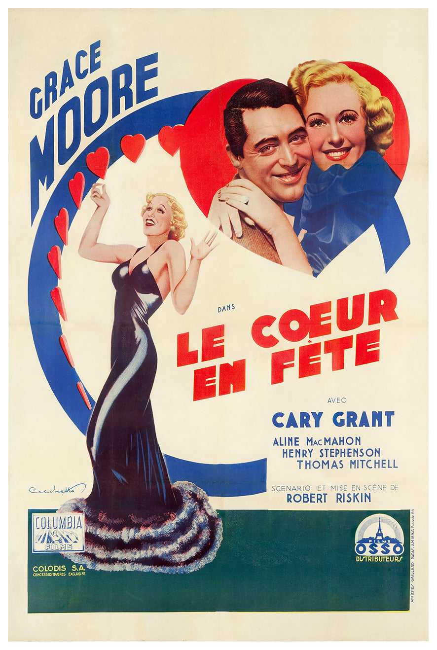 When You're in Love 1937 - Cary Grant - France - Classic Movie Poster