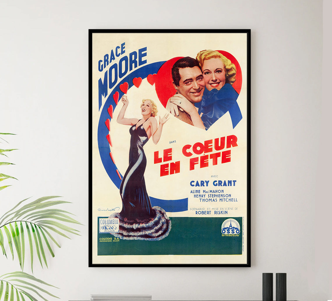 When You're in Love 1937 - Cary Grant - France - Classic Movie Poster