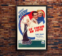 When You're in Love 1937 - Cary Grant - France - Classic Movie Poster