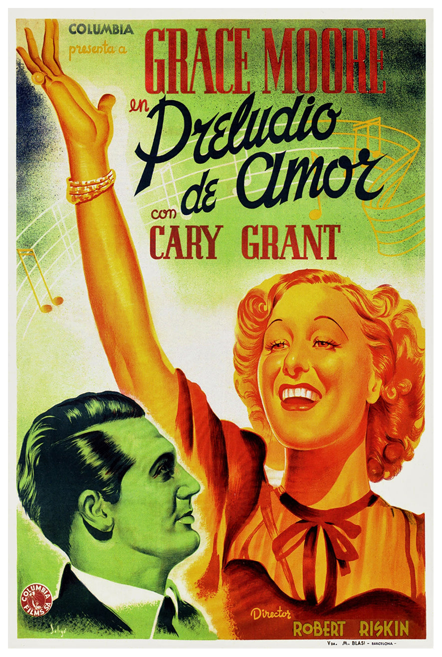 When You're in Love 1937 - Cary Grant - Spain - Classic Movie Poster