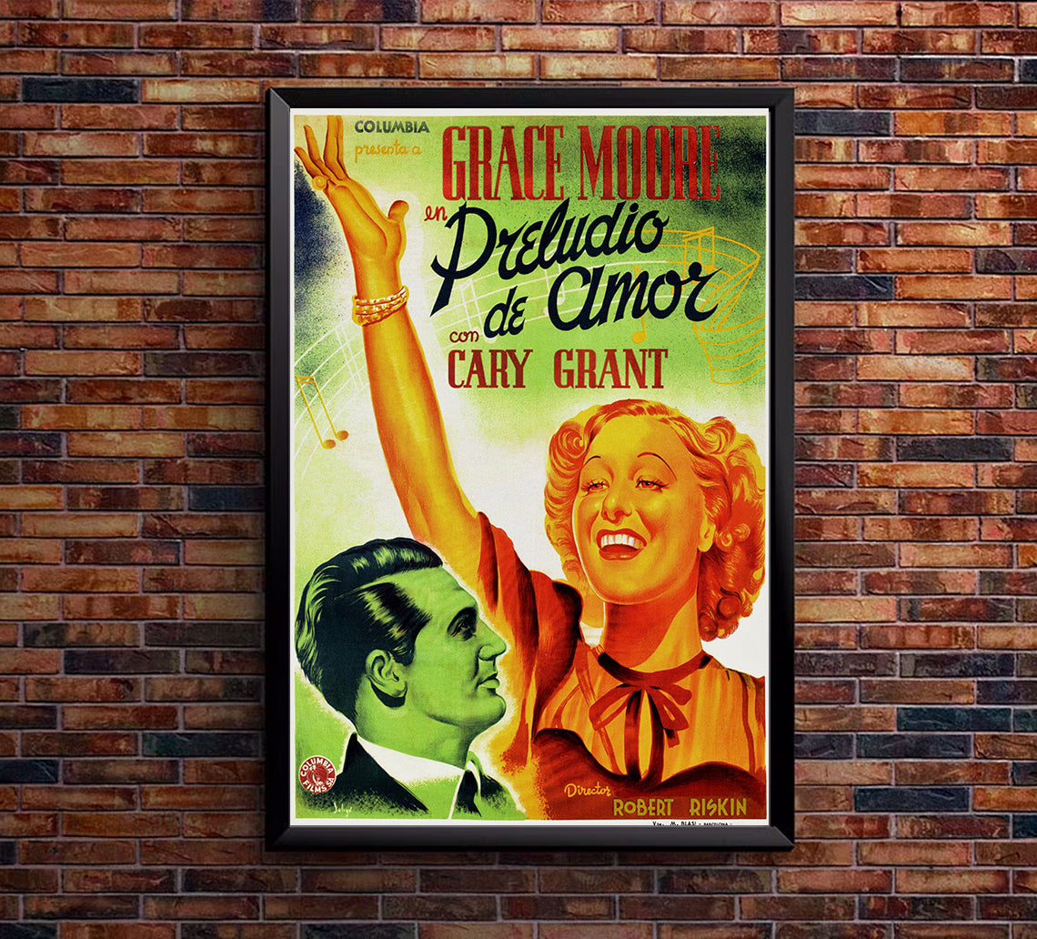 When You're in Love 1937 - Cary Grant - Spain - Classic Movie Poster