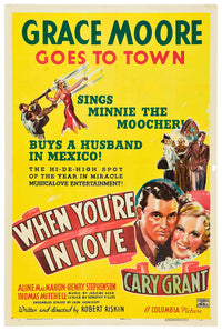When You're in Love 1937 - Cary Grant - US - Classic Movie Poster