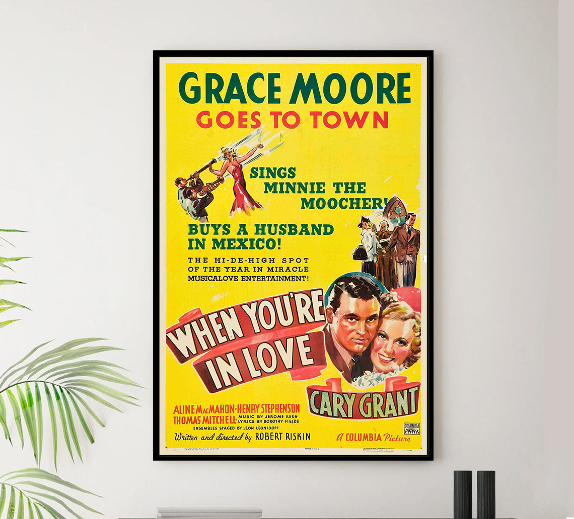 When You're in Love 1937 - Cary Grant - US - Classic Movie Poster