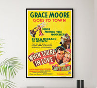 When You're in Love 1937 - Cary Grant - US - Classic Movie Poster