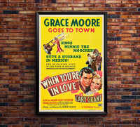 When You're in Love 1937 - Cary Grant - US - Classic Movie Poster
