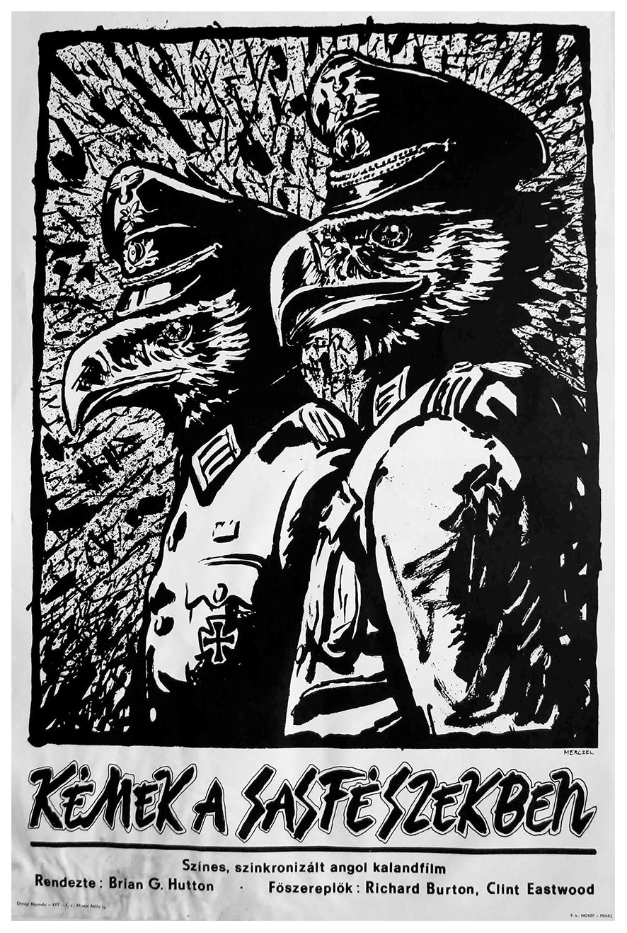 Where Eagles Dare 1968 - Richard Burton - Hungary - Classic Movie Poster