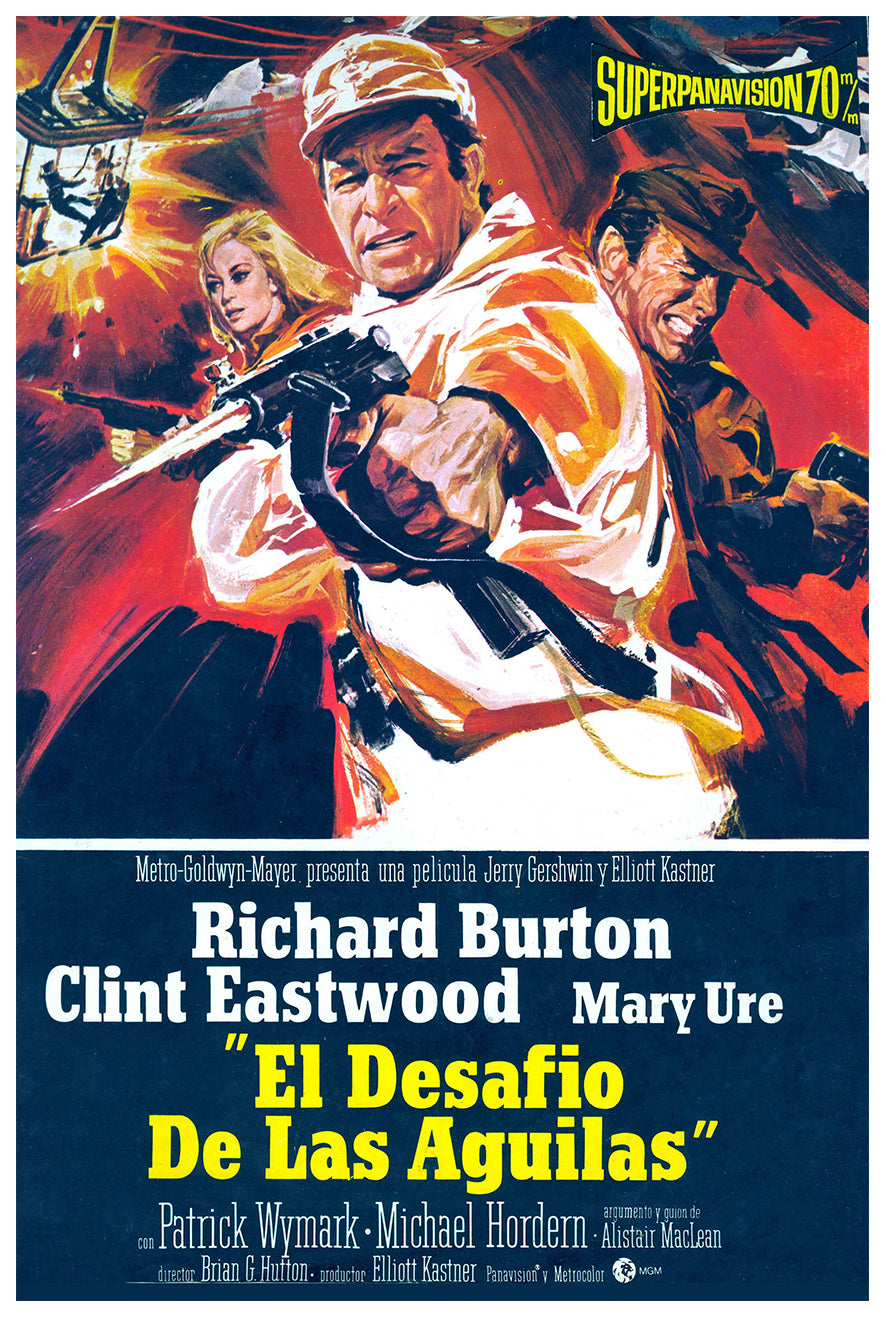 Where Eagles Dare 1968 - Richard Burton - Spain - Classic Movie Poster