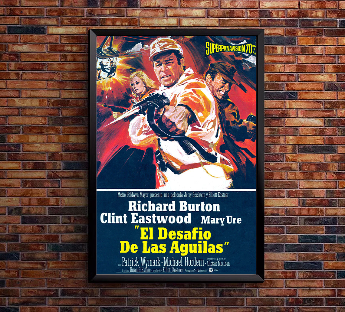 Where Eagles Dare 1968 - Richard Burton - Spain - Classic Movie Poster