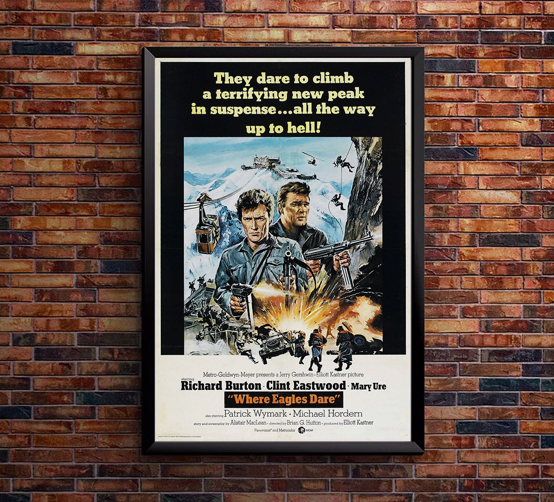 Where Eagles Dare 1968 - Richard Burton - US 2 - Classic Movie Poster