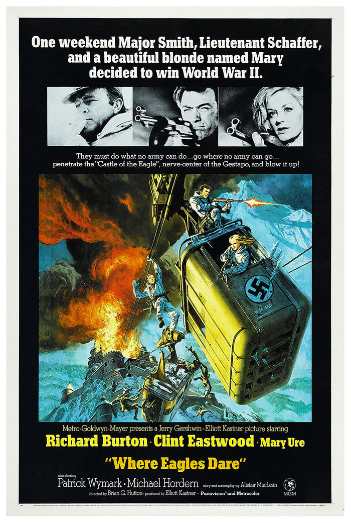 Where Eagles Dare 1968 - Richard Burton - US - Classic Movie Poster