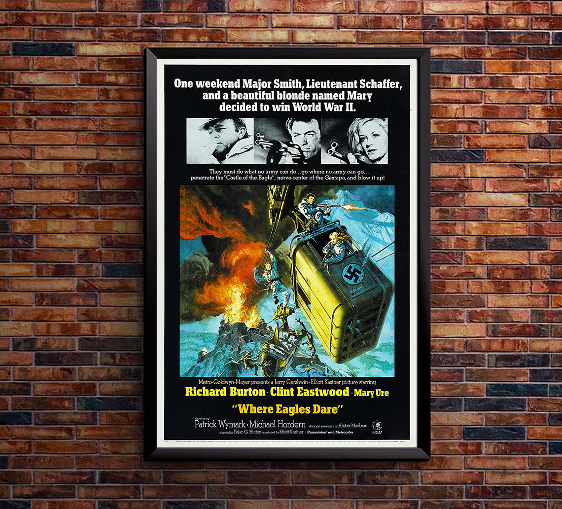 Where Eagles Dare 1968 - Richard Burton - US - Classic Movie Poster