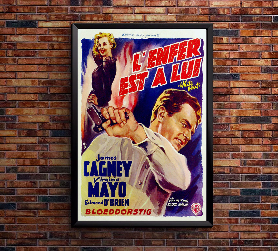 White Heat 1949 - James Cagney - Belgium - Classic Movie Poster