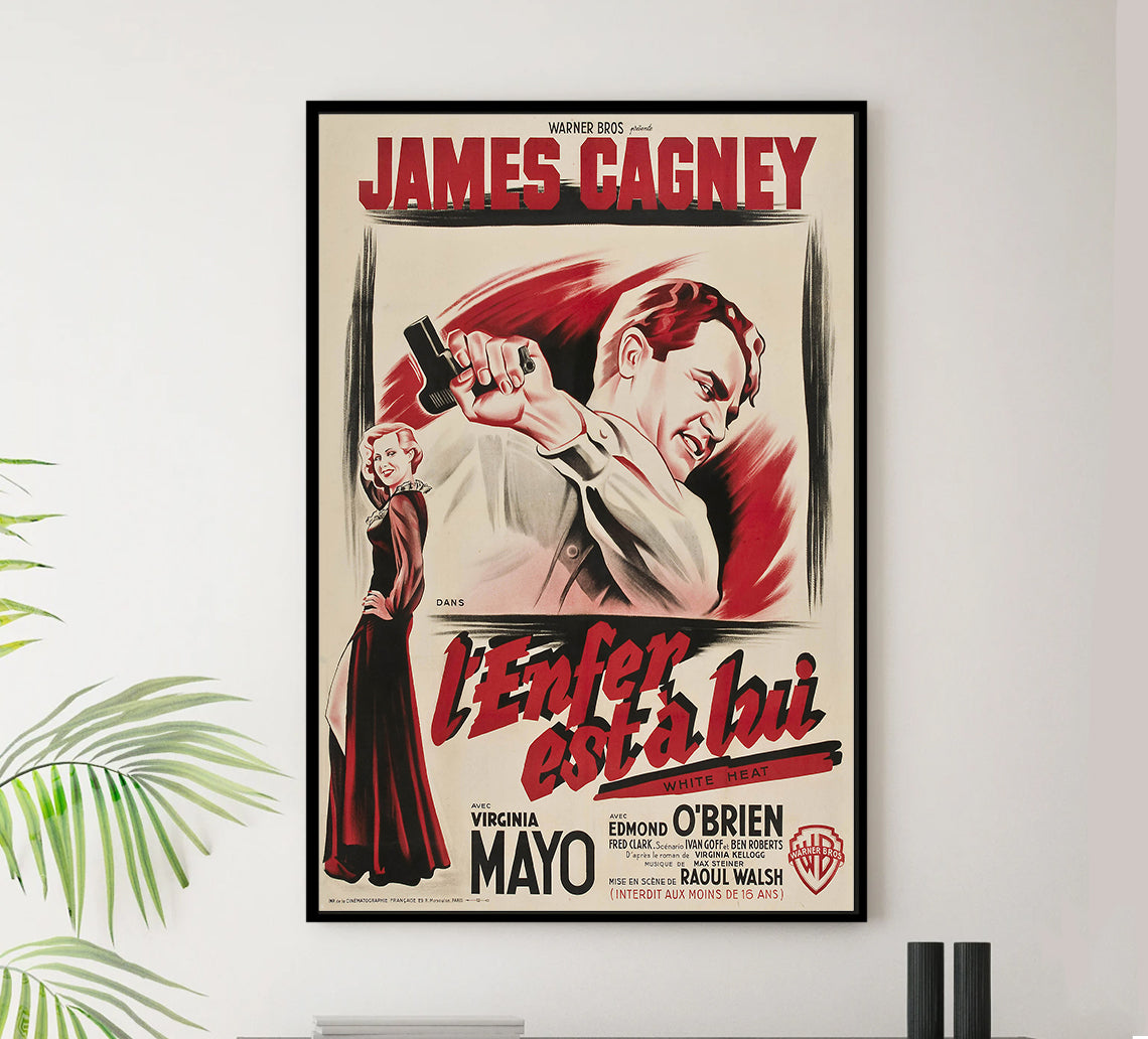 White Heat 1949 - James Cagney - France - Classic Movie Poster