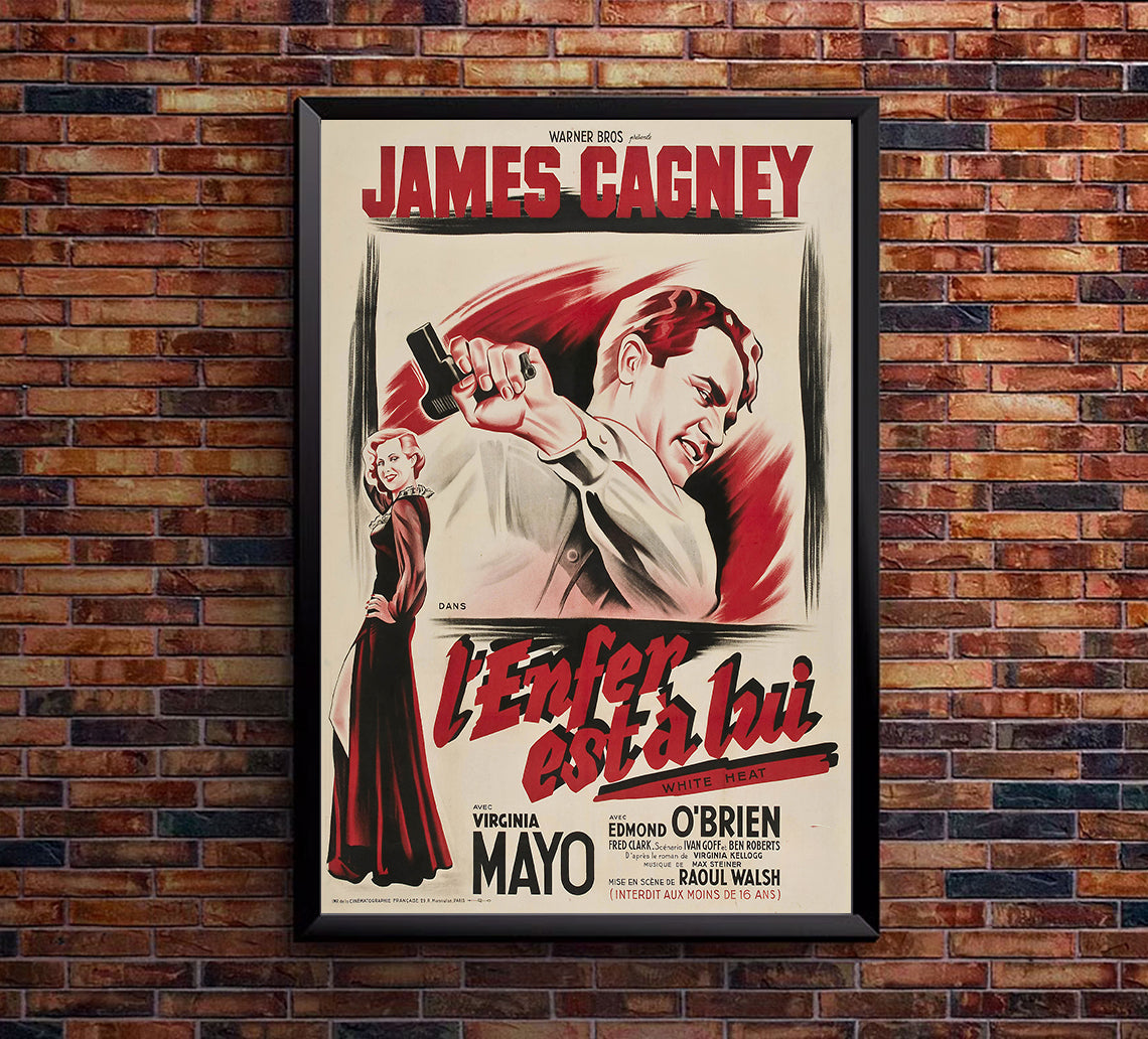 White Heat 1949 - James Cagney - France - Classic Movie Poster