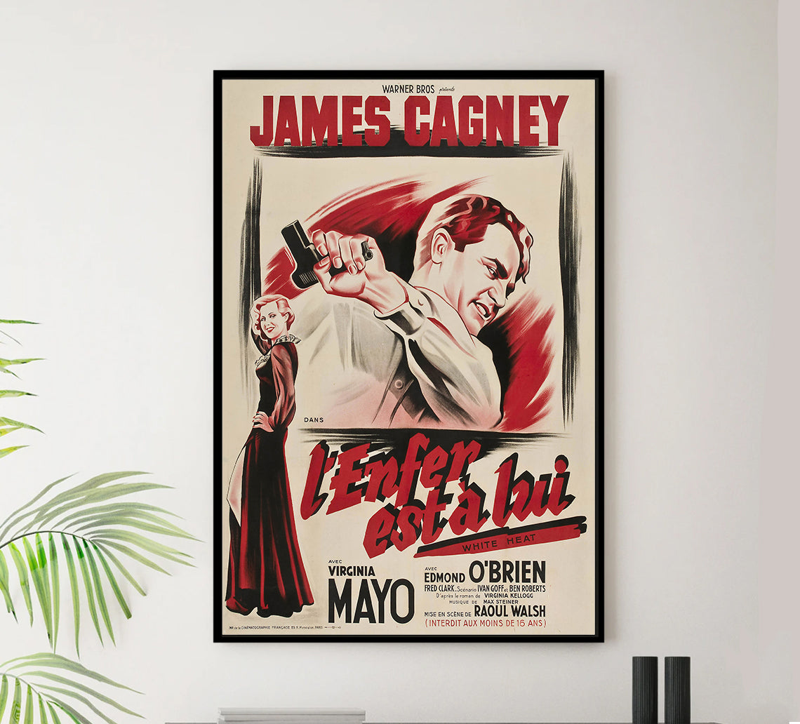 White Heat 1949 - James Cagney - France - Classic Movie Poster
