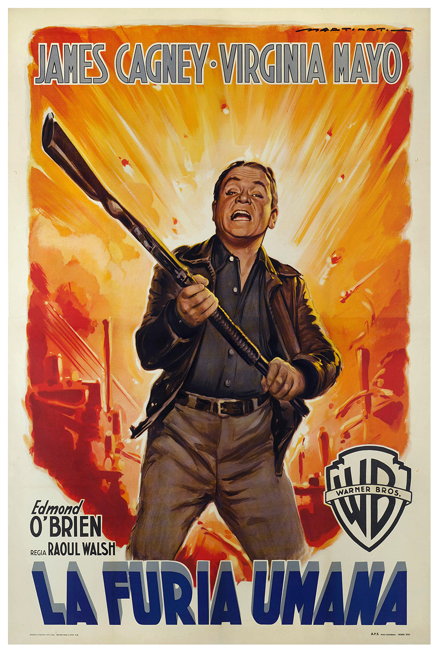 White Heat 1949 - James Cagney - Italy 2 - Classic Movie Poster