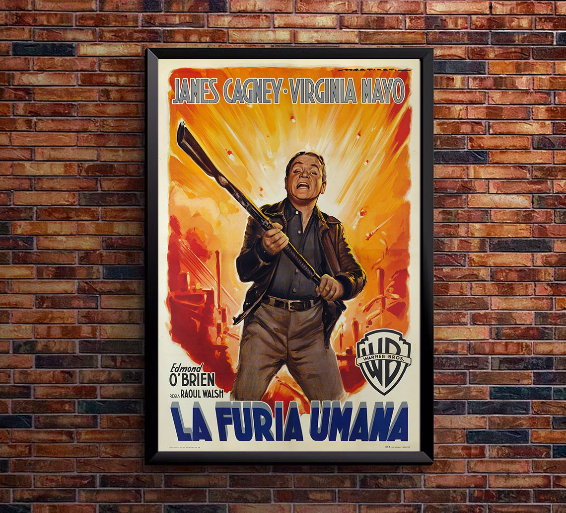 White Heat 1949 - James Cagney - Italy 2 - Classic Movie Poster