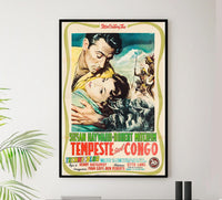 White Witch Doctor 1953 - Italian - Robert Mitchum - Vintage Classic Movie Poster