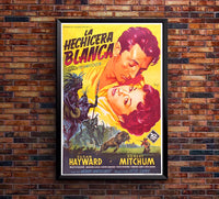 White Witch Doctor 1953 - Spain - Robert Mitchum - Vintage Classic Movie Poster