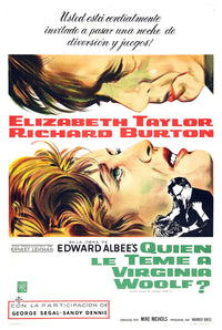 Who's Afraid of Virginia Woolf 1966 - Richard Burton - Argentina - Classic Movie Poster