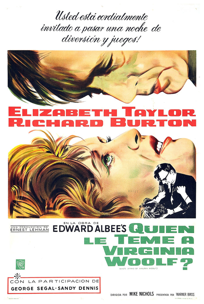 Who's Afraid of Virginia Woolf 1966 - Richard Burton - Argentina - Classic Movie Poster