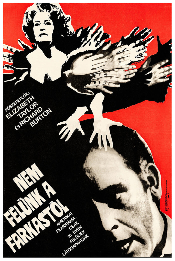 Who's Afraid of Virginia Woolf 1966 - Richard Burton - Hungary - Classic Movie Poster
