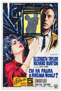 Who's Afraid of Virginia Woolf 1966 - Richard Burton - Italy - Classic Movie Poster