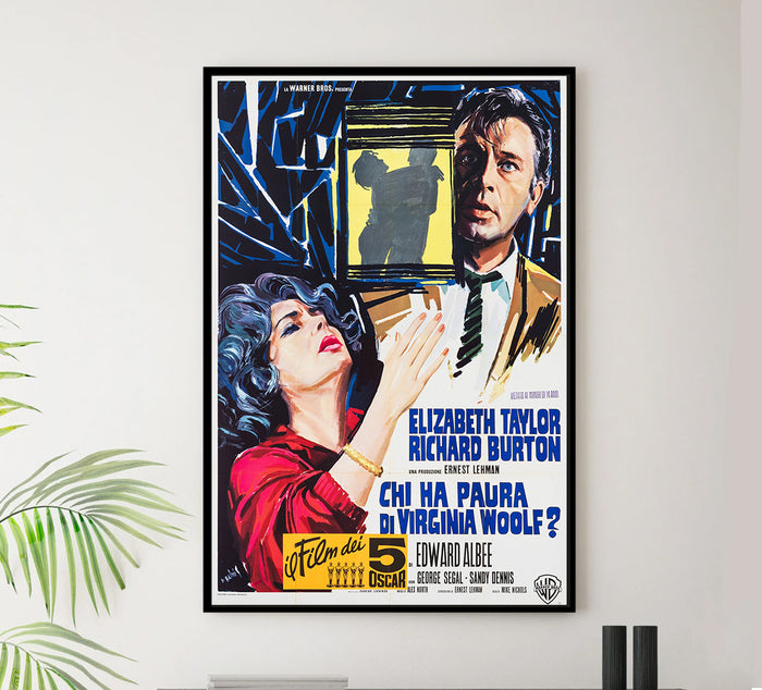 Who's Afraid of Virginia Woolf 1966 - Richard Burton - Italy - Classic Movie Poster