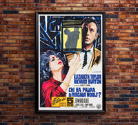 Who's Afraid of Virginia Woolf 1966 - Richard Burton - Italy - Classic Movie Poster