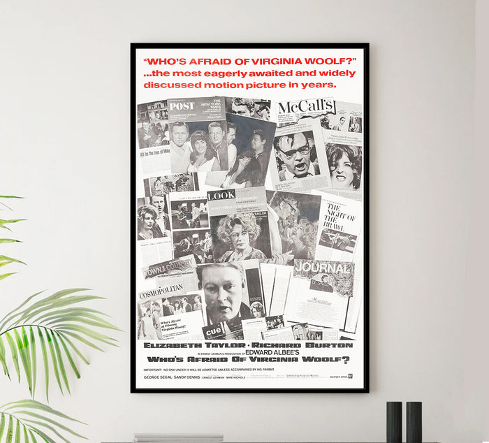 Who's Afraid of Virginia Woolf 1966 - Richard Burton - US 2 - Classic Movie Poster