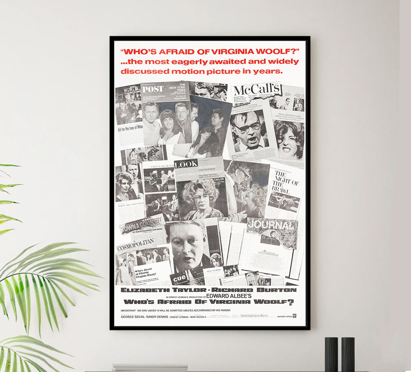 Who's Afraid of Virginia Woolf 1966 - Richard Burton - US 2 - Classic Movie Poster