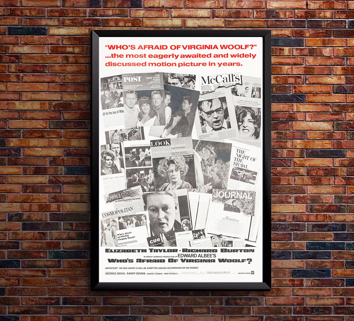 Who's Afraid of Virginia Woolf 1966 - Richard Burton - US 2 - Classic Movie Poster