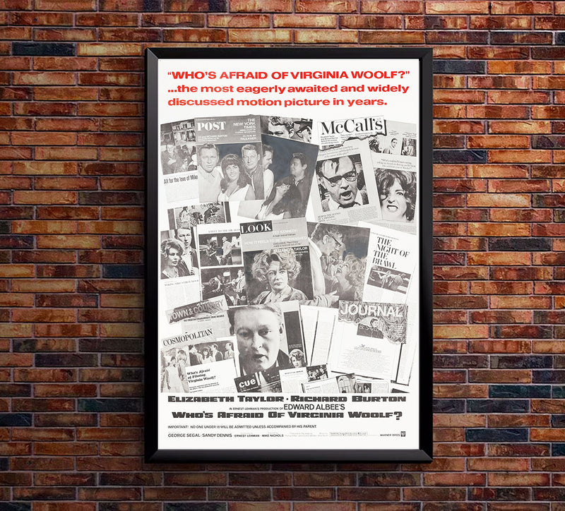 Who's Afraid of Virginia Woolf 1966 - Richard Burton - US 2 - Classic Movie Poster