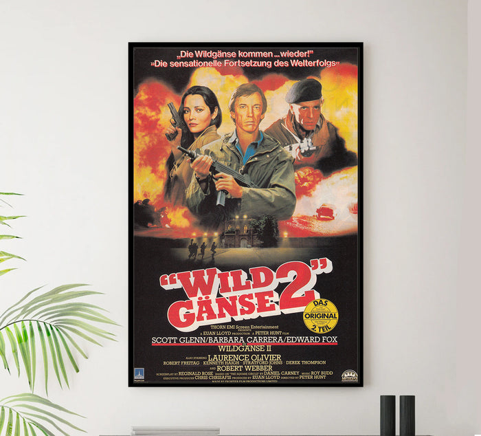 Wild Geese II 1985 - Laurence Olivier - Germany - Classic Movie Poster