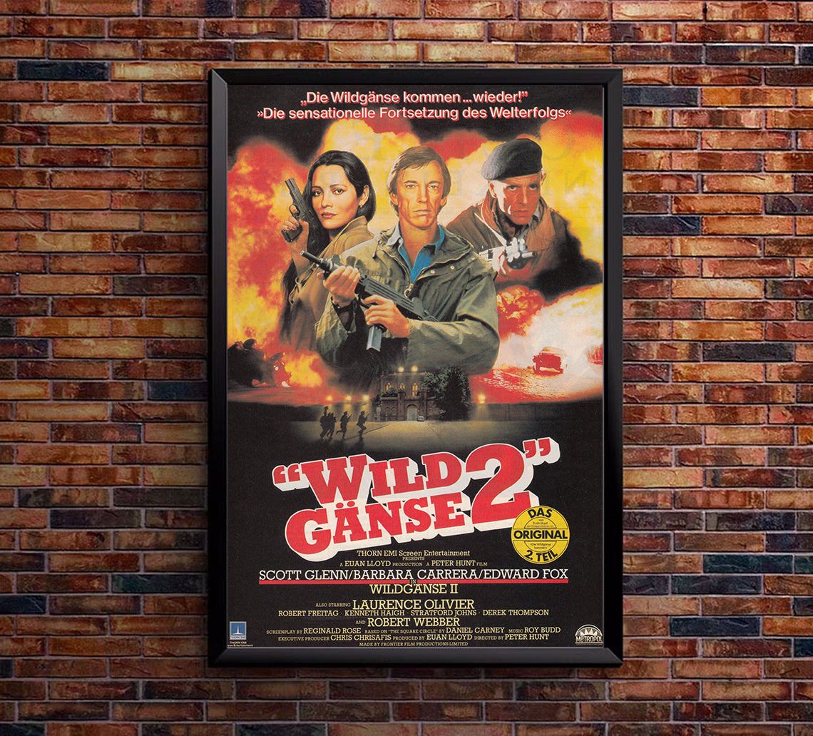Wild Geese II 1985 - Laurence Olivier - Germany - Classic Movie Poster