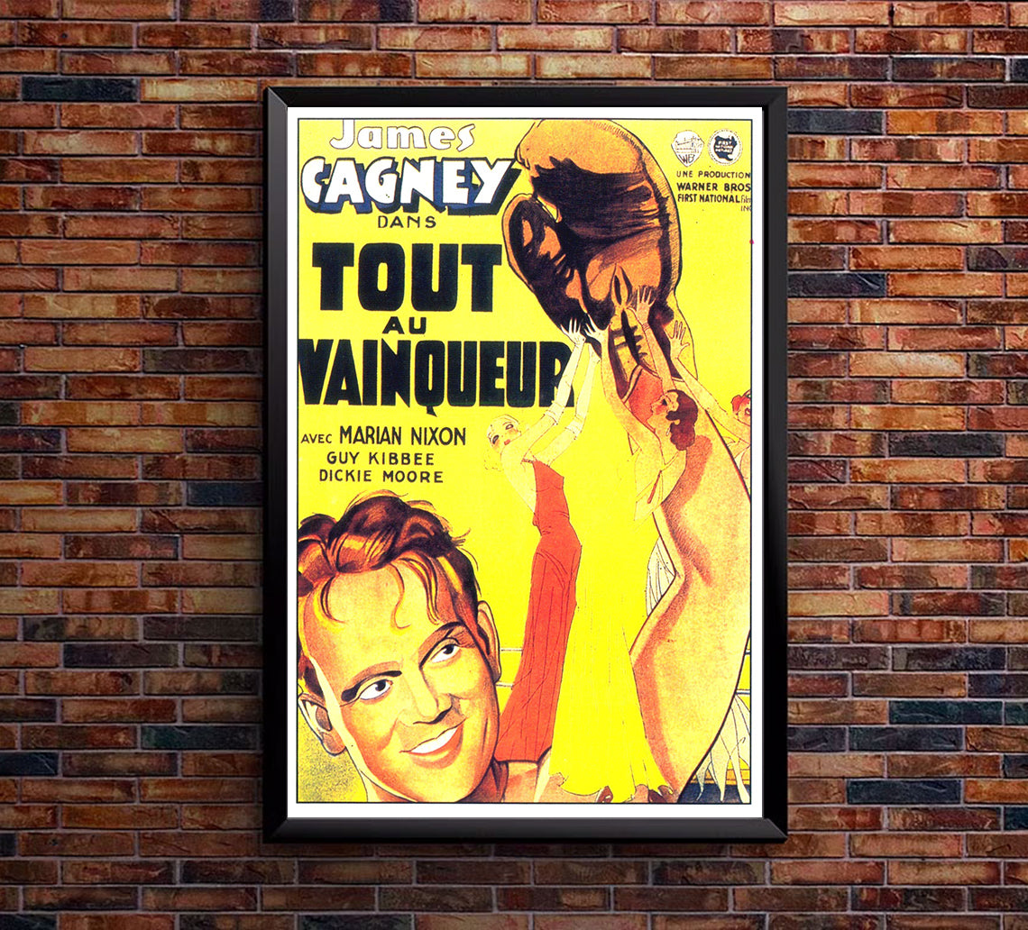 Winner Take All 1932 - James Cagney - France - Classic Movie Poster