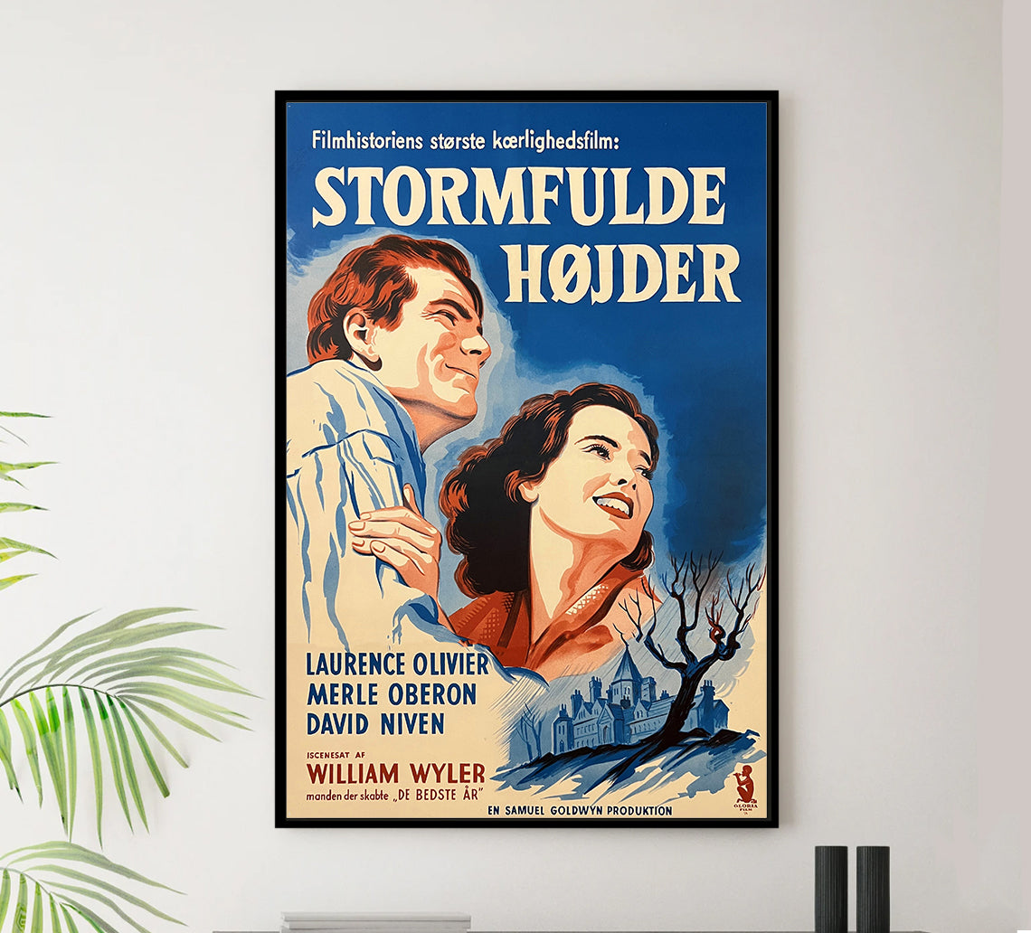 Wuthering Heights 1939 - Laurence Olivier - Denmark - Classic Movie Poster