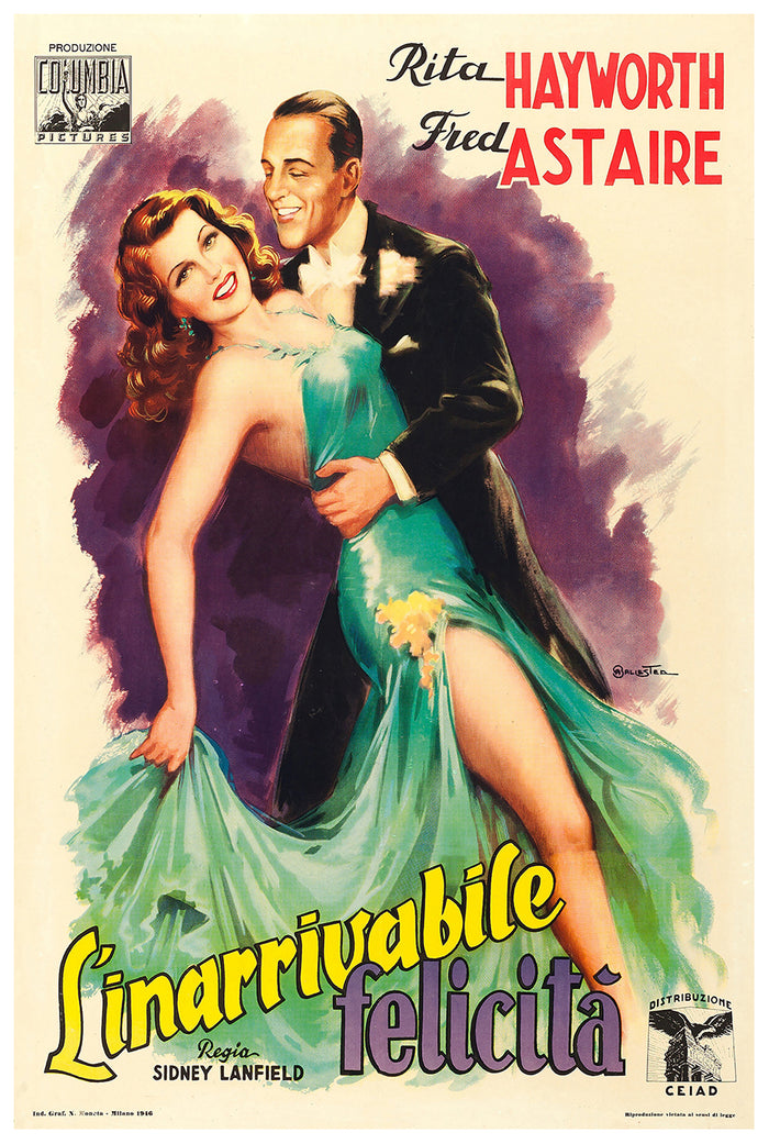 You'll Never Get Rich 1941 - Fred Astaire - Italy - Classic Movie Poster