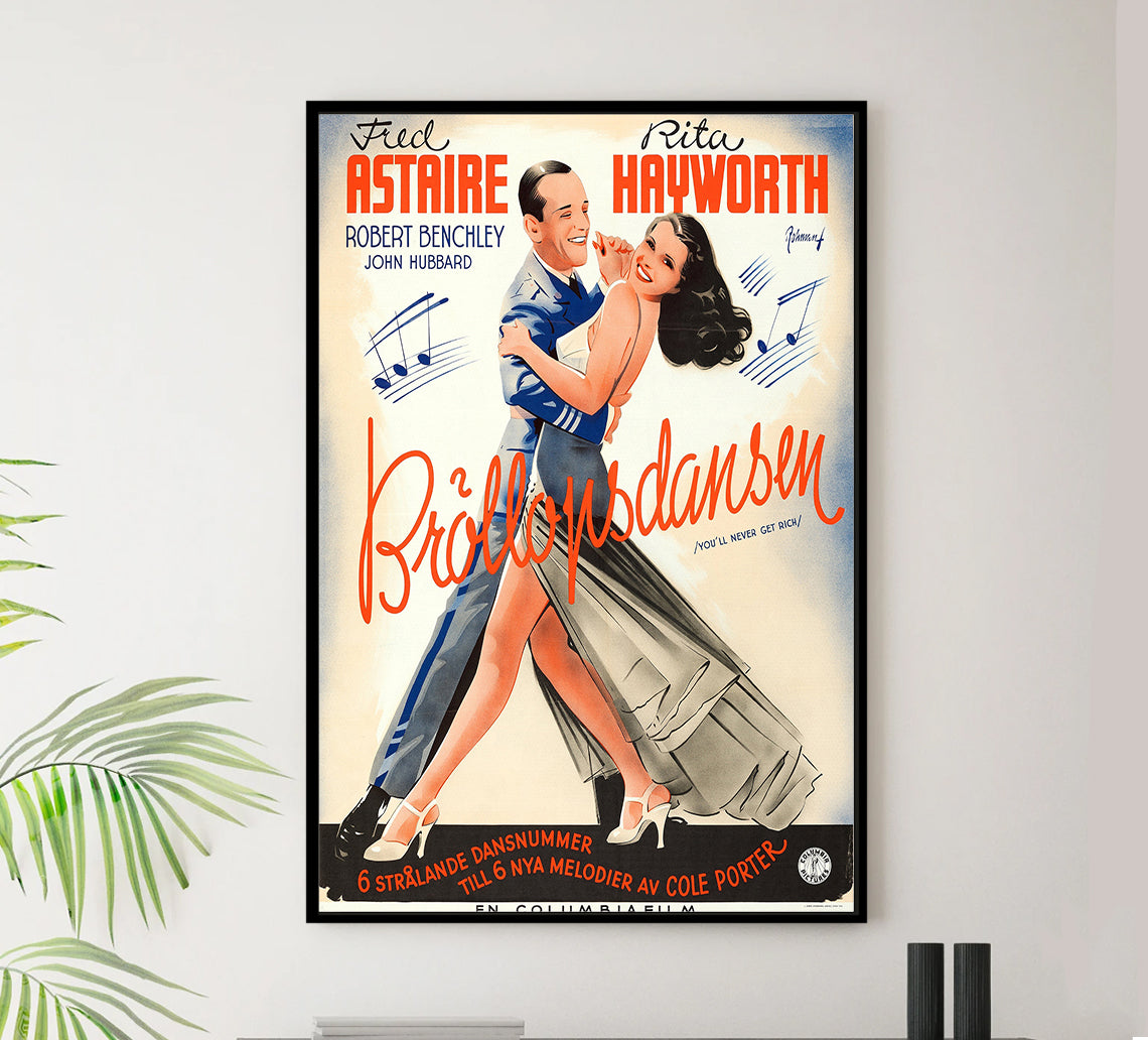 You'll Never Get Rich 1941 - Fred Astaire - Sweden - Classic Movie Poster