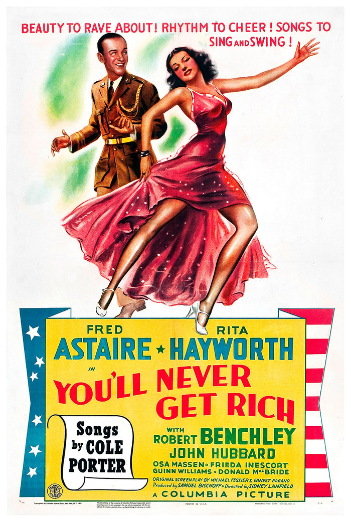 You'll Never Get Rich 1941 - Fred Astaire - US (2) - Classic Movie Poster