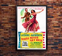 You'll Never Get Rich 1941 - Fred Astaire - US (2) - Classic Movie Poster