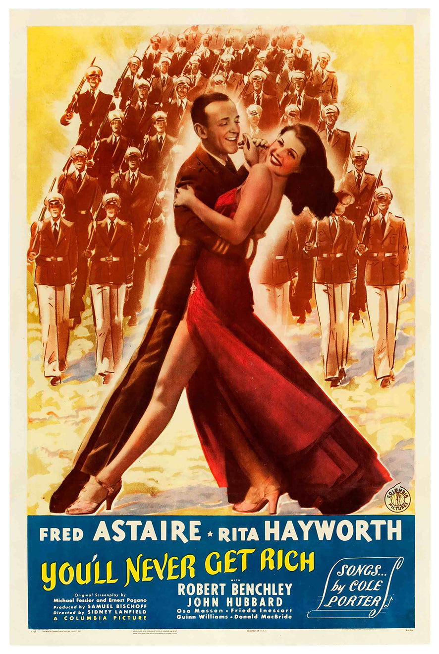 You'll Never Get Rich 1941 - Fred Astaire - US - Classic Movie Poster
