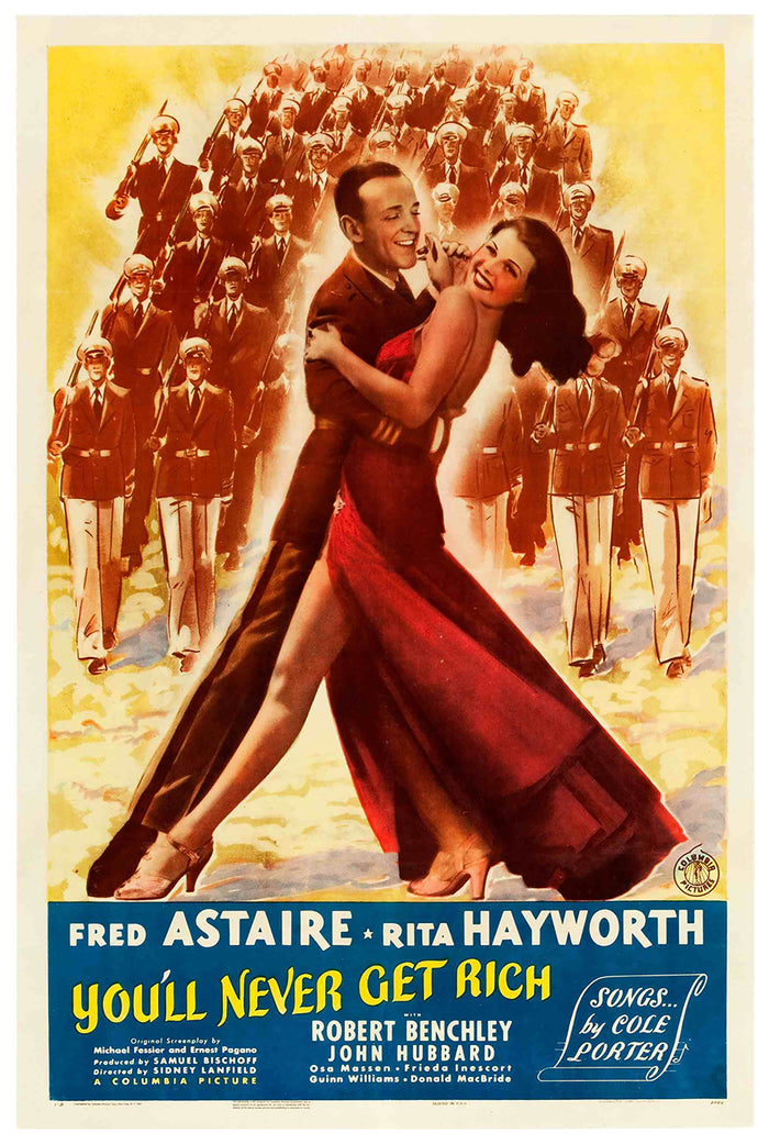 You'll Never Get Rich 1941 - Fred Astaire - US - Classic Movie Poster