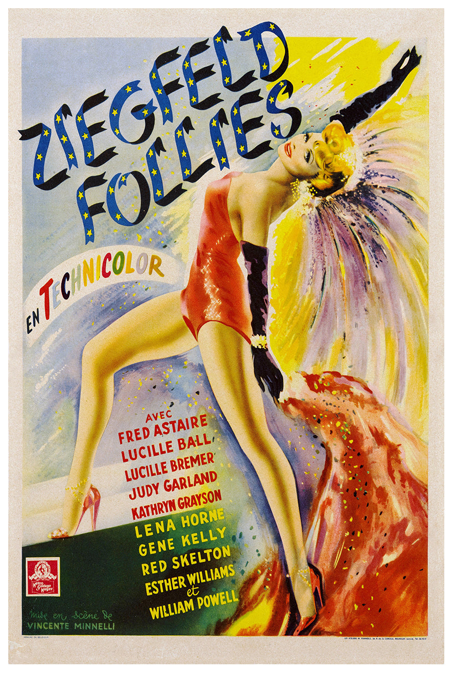 Ziegfeld Follies 1945 - Esther Williams - Belgium - Classic Movie Poster