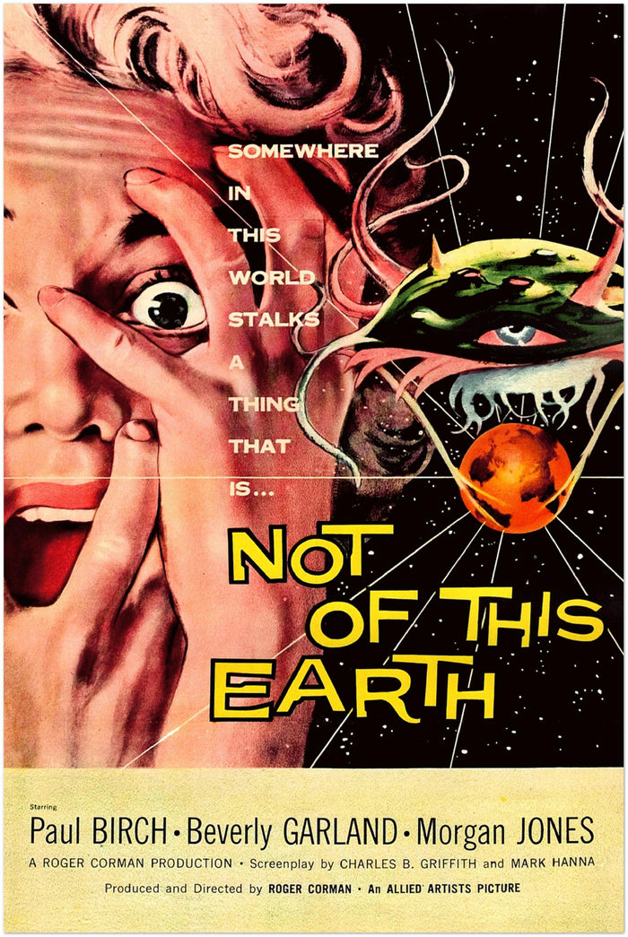 Not of this Earth  - Vintage Horror Movie Poster