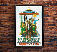 Main Street - Attraction - Disneyland - Vintage Disney Poster