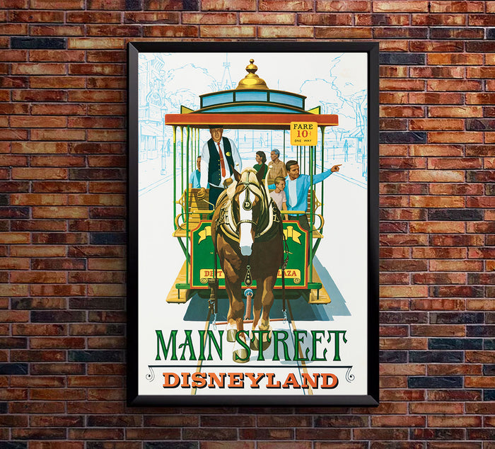 Main Street - Attraction - Disneyland - Vintage Disney Poster